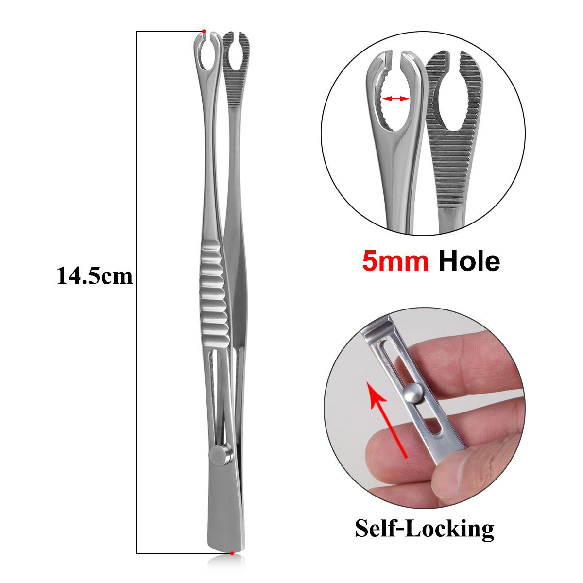 28-Round opening tweezers