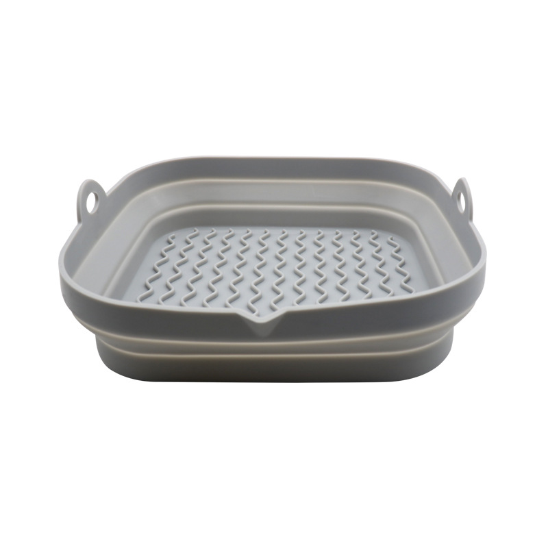 Bandeja de almohadilla de olla de freidora de aire de silicona transfronteriza bandeja de horno plegable freidora multifuncional almohadilla resistente al calor de alta temperatura