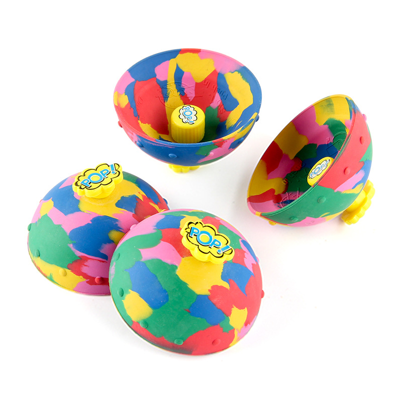 Cross border Explosive money camouflage Bouncing Ball POPS Half bounce bowl bounce rotate top Strange new Decompression Toys