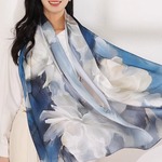 杭州丝绸缎面真丝丝巾围巾披肩女春秋外搭秋蚕丝百搭两用中国风