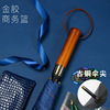 Wooden handle gold rubber sunscreen 8 bone straight pole men's business umbrella double anti -wind golf gift umbrella logo