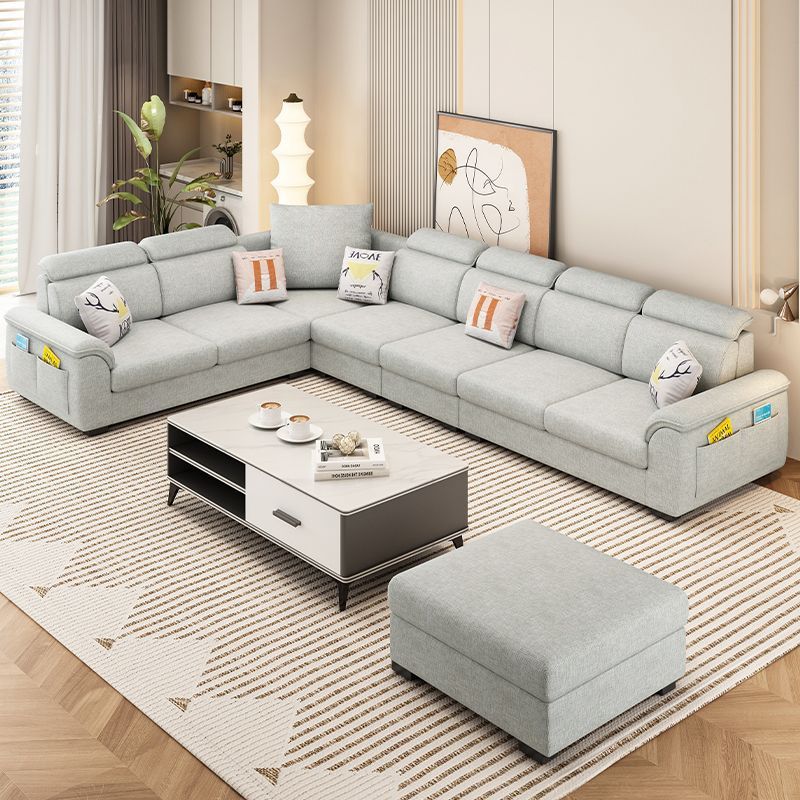 Nordic Sofa Living Room Modern Simple Three or Four Piece Set Corner Size Removable and Washable Fabric Sofa