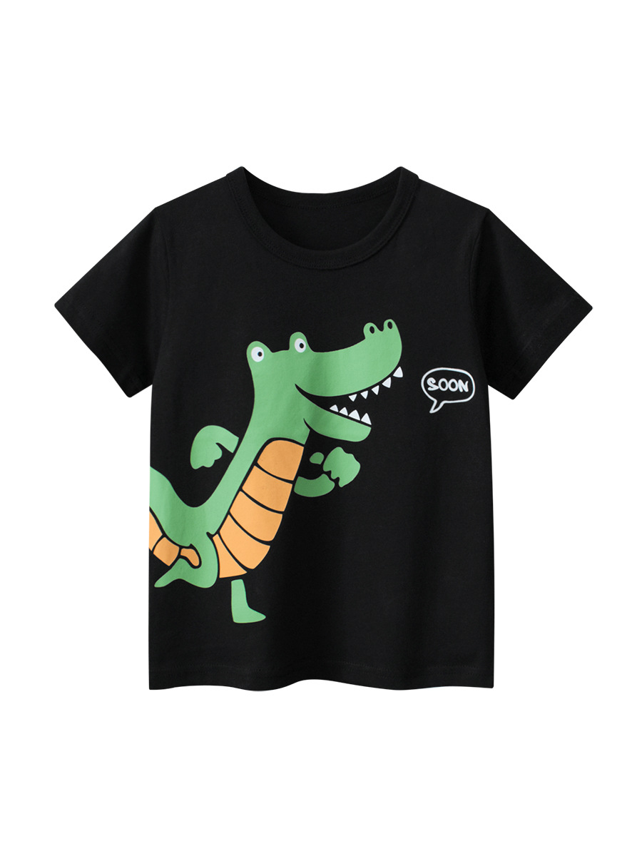 Camiseta de Verano 2026 para Niños, Estilo Coreano, con Dibujos Animados, Manga Corta, Ropa para Bebés, Dropshipping