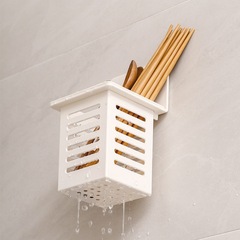 廚房置物架浴室收納盒簡約筷子籠瀝水無痕免打孔壁掛式多功能儲物