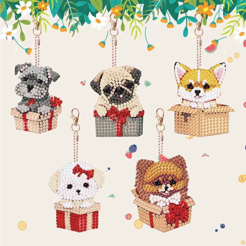 Cross-border new diy Diamond painting keychain schoolbag bag pendant AliExpress Amazon Style