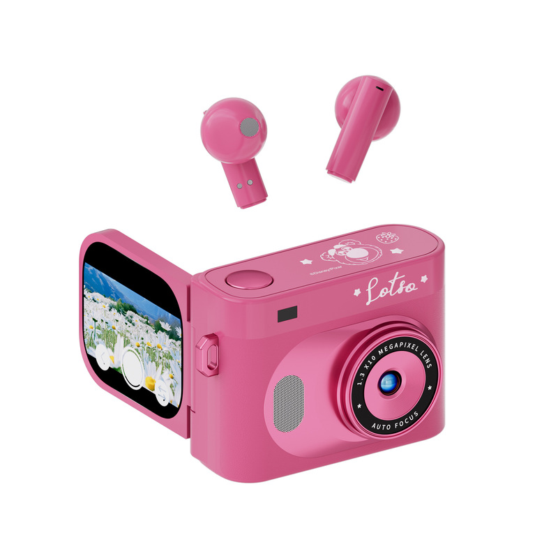 新しいワイヤレス Bluetooth ヘッドセット タッチ スクリーン CCD カメラは写真を撮って歌詞を表示できます女の子のギフト小型一眼レフ カメラ|undefined