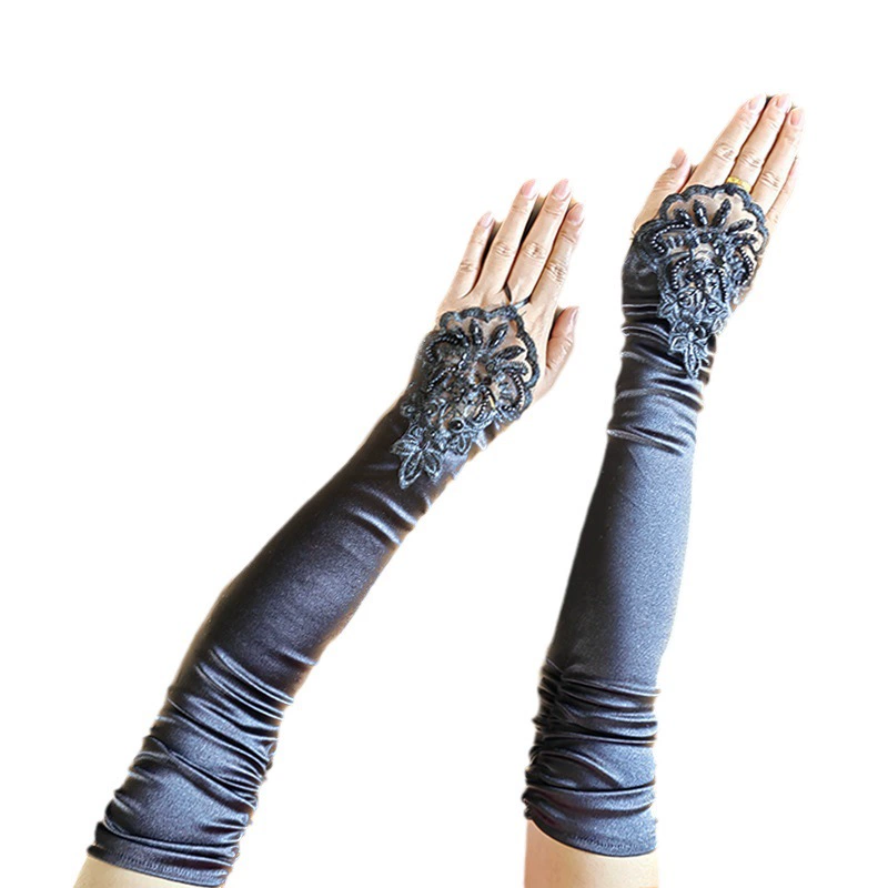 Летние длинные перчатки для невесты, аксессуар, кружевное платье