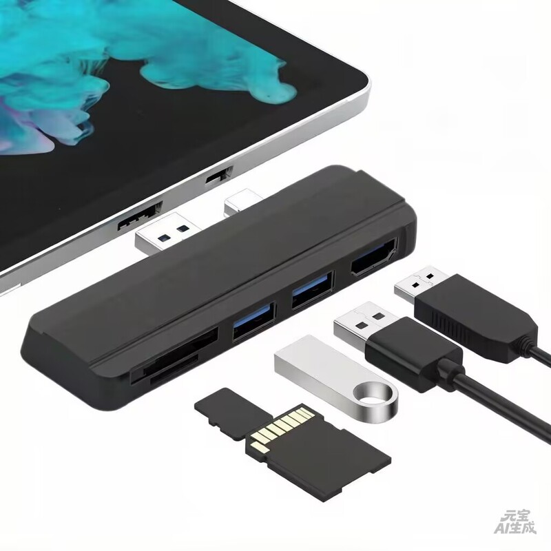 Soft Docking Station Suitable for Surface Pro 12/11/8/6 Usb3.0 Hub Sd/Tf Hdmi4K Rj45