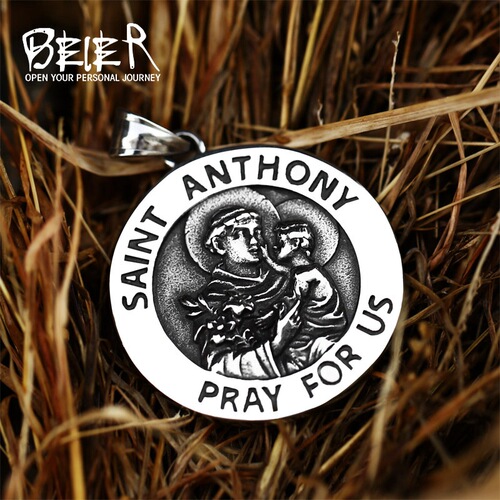 Beier Hot Selling New Stainless Steel Round Pendant Wholesale Cross-border Retro Men's Titanium Steel Pendant