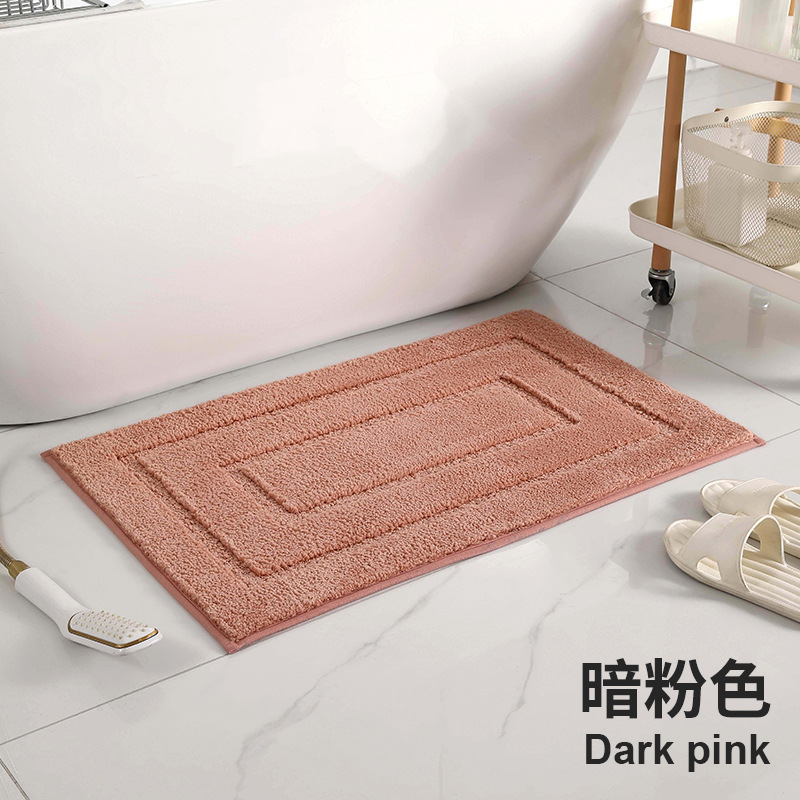 Cojín de absorción de agua transfronteriza flocado grueso lavable con máquina cojín de piso cojín antideslizante cojín de puerta alfombra doméstica