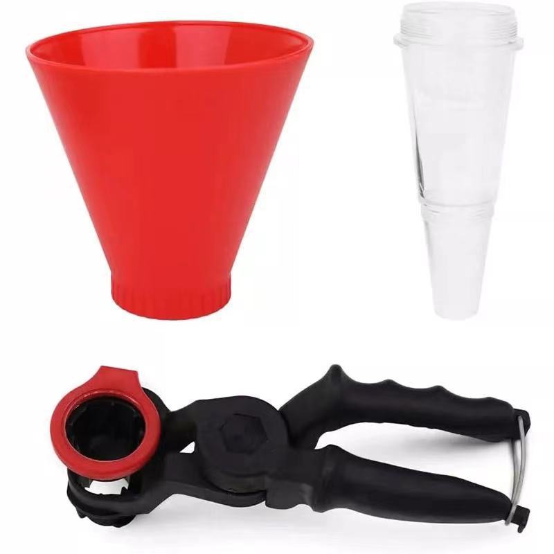 Embudo de aceite del coche herramienta de llenado de aceite interfaz ajustable Dispositivo de llenado de aceite