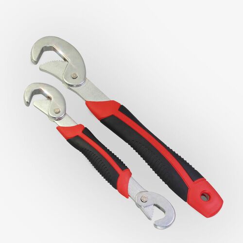 Multifunctional live mouth pipe wrench tool set adjustable wrench large opening dual-purpose bathroom serrated universal wrench fast