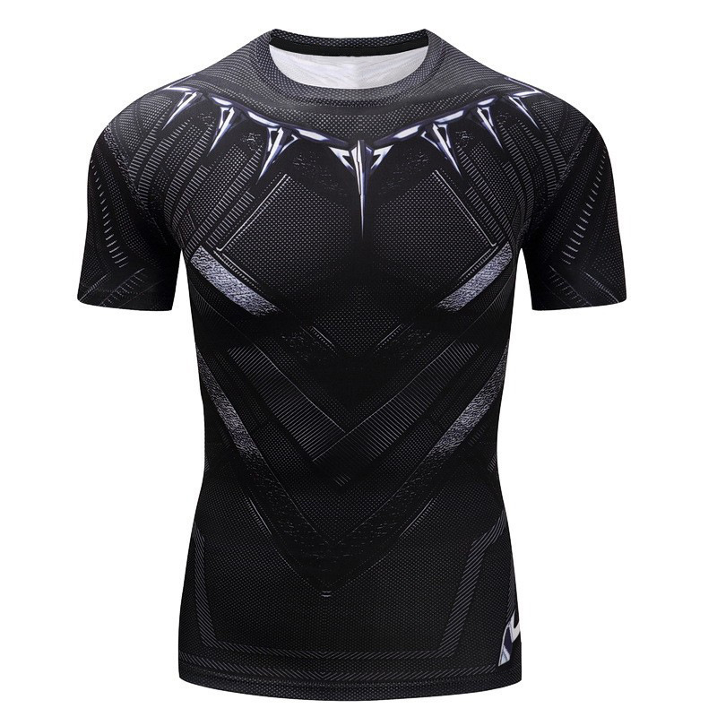 メーカー3dデジタルプリントスーパーマン半袖アメリカ隊長運動レオタード速乾フィットネス弾力tシャツ|undefined