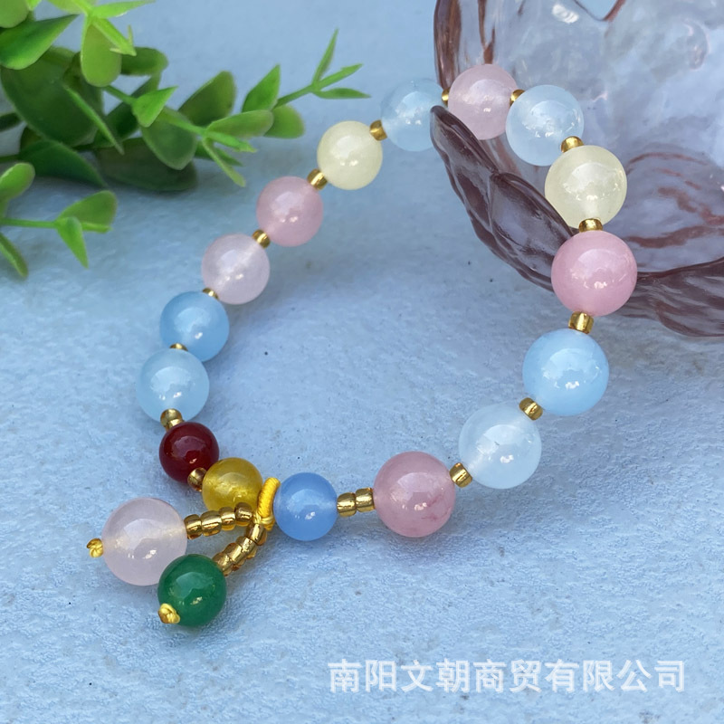Morganite women's bracelet small fresh hand string stall supply 10 yuan mode wholesale exhibition will sell new gifts Morganite women's bracelet small fresh hand string stall supply 10 yuan mode wholesale exhibition will sell new gifts