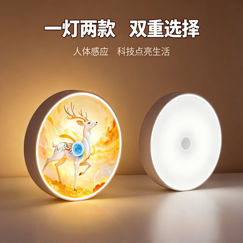 Creative Painted Magnetic Induction Night Light, Rechargeable Children's Sleep Companion Night Light, Online Gift Shop Supply, Mixed Batch Creative Painted Magnetic Induction Night Light, Rechargeable Children's Sleep Companion Night Light, Online Gift Shop Supply, Mixed Batch