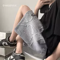 Весной и осенью модные повседневные брюки прямые мужские пятые брюки Новая Художественная Молодежная Модная брендовая свободная