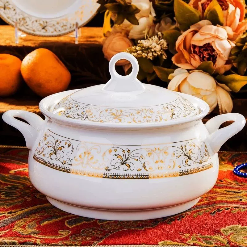 60-частная тарелка и тарелка набор для дома Jingdezhen подлинная костяная фарфоровая столовая посуда набор обеденная чаша тарелка китайский стиль комбинация столовых приборов