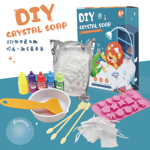Cross-border dinosaur crystal soap toy children's educational diy physical chemistry science experiment STEAM homemade soap