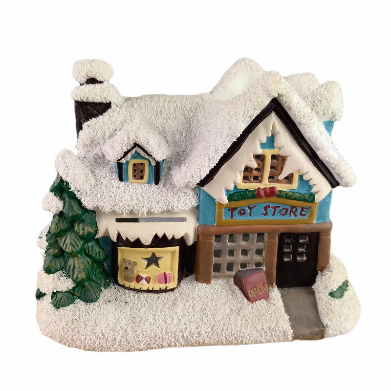 Decoración de casa de cerámica Candelabro de cerámica de Navidad Casa de porcelana blanca creativa Regalo de Navidad Decoración de cerámica