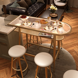 Wall Bar Table Household Small Apartment Living Room Partition Creative Balcony Window Integrated Kitchen Dining Table High-foot Table