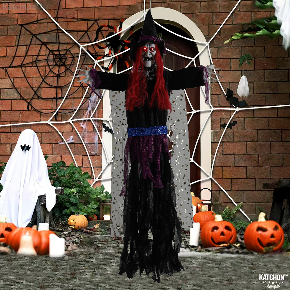 Halloween nuevo estilo noche oscura colmillos máscara de bruja Pascua máscara de terror bruja mujer peluca accesorios de vestir