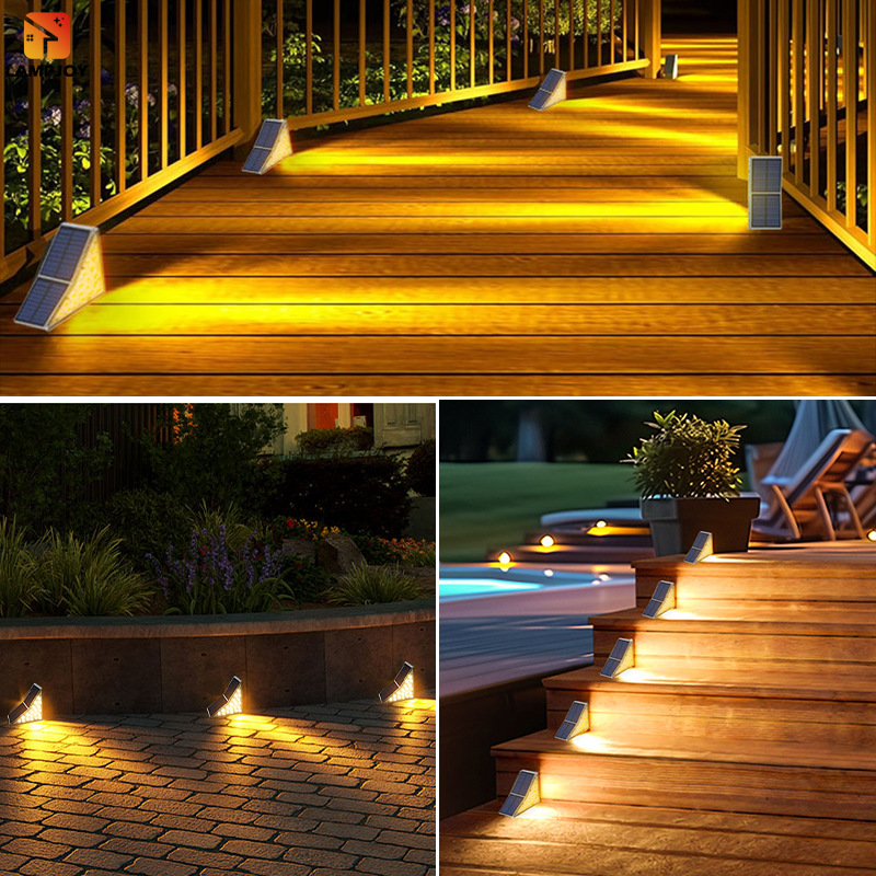 Transfronterizo al aire libre paso luz patio iluminación jardín ambiente luz decorativa balcón diseño barandilla luz solar escalera