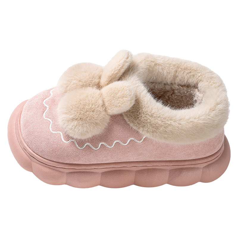 Zapatillas de algodón cálido para mujeres invierno 2024 nuevo otoño invierno antideslizante en el hogar zapatos de algodón de peluche para hombres