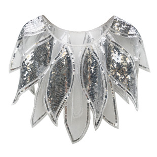 Cross-Border European and American Retro Dress Sequined Shawl Halloween Christmas Short Outwear Banquet Cloak Amazon Ebay