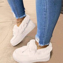 雪地靴女2023冬季圆头厚底加绒加厚保暖棉鞋女缝包鞋雪地靴豆豆鞋