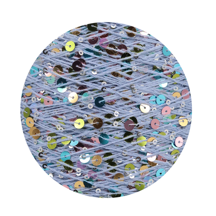 50g algodón lentejuelas hilo 3mm + 6mm peinado tamaño de lujo lentejuelas mano hilo tejer precio al por mayor