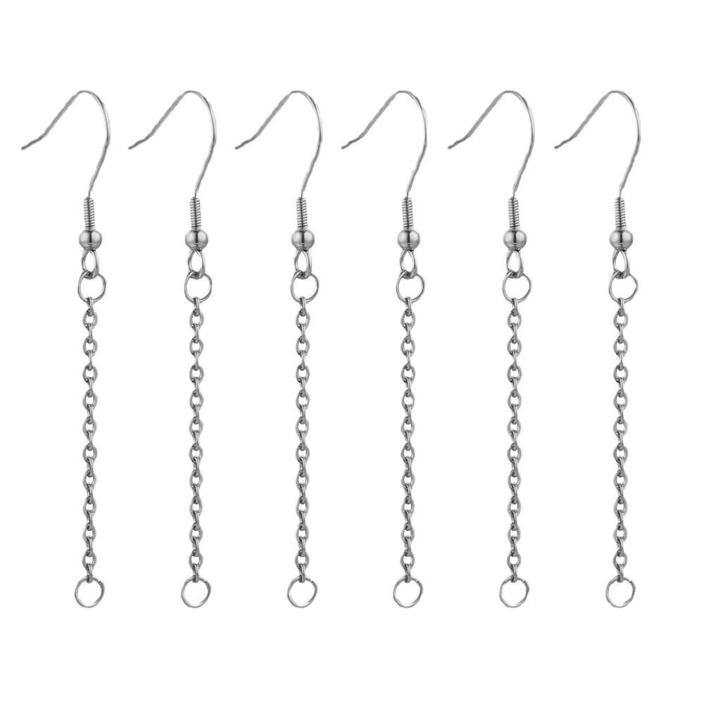 Acero inoxidable vacío color retención pendientes extensión cadena DIY pendientes material pendientes borla cadena joyería Accesorios