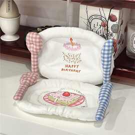 ins可爱蛋糕印花杯垫～少女心卡通桌面饰品装饰垫
