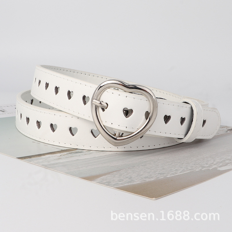 Cinturón con Hebilla de Corazón para Mujer de Aleación Calado para Jeans image 7