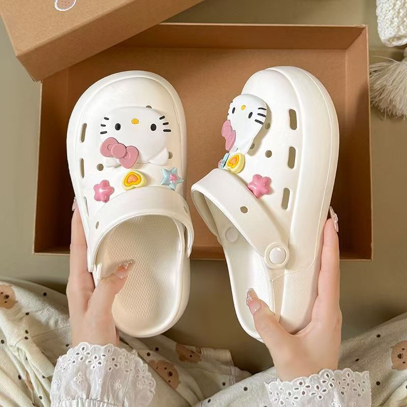 New Cute Thick-Soled Clogs for Women in Summer 2025, Indoor and Outdoor Wear, Non-Slip Beach Sandals for Women