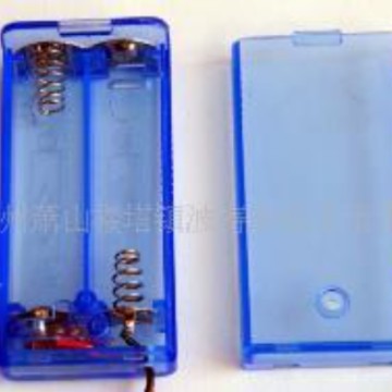 IC波涛新元件厂供音乐IC电池盒芯片上用5号电池盒且带盖子透明式