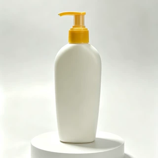 厂家直供椭圆扁身按压泵塑料瓶250ml 400ml 洗护乳液日化包装瓶