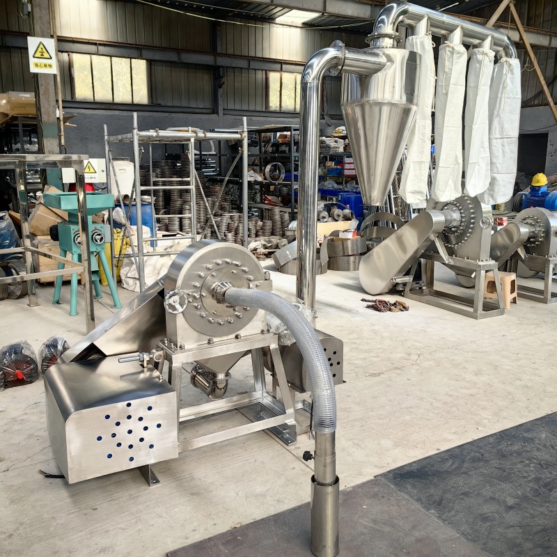 304不锈钢粉碎机玉米饲料化工业齿爪式自吸式磨粉机打粉机商用