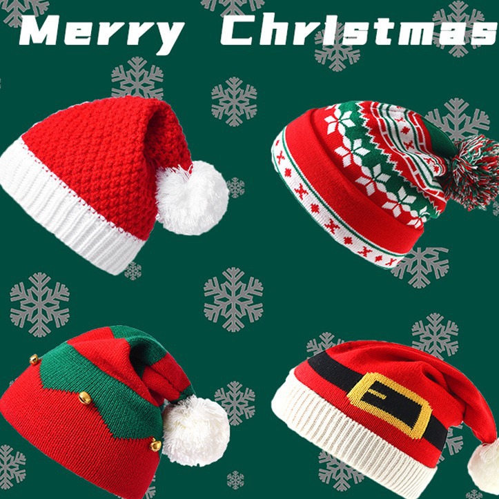Cappello di NataleCappello di Babbo Natale in lana e cappello di velluto Cappello di Babbo Natale in lana rosso decorato Grande regalo di Natale regalo per bambini_voghion.com
