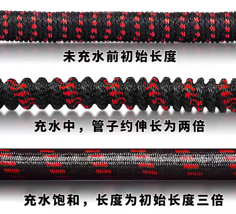 Household High-Pressure Car Wash Water Gun, Tap Water Watering Tool, Explosion-Proof, Frost-Resistant, Telescopic Hose, Soft Hose, Copper Set