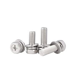 Manufacturer-direct 304 stainless steel cross external hexagon three-combination screw concave external hexagon combination M3M4M5M6