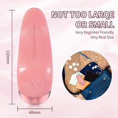 Adult female tongue licking silent teasing heating electric vibrating rod simulation tongue masturbation toy intimate accessory