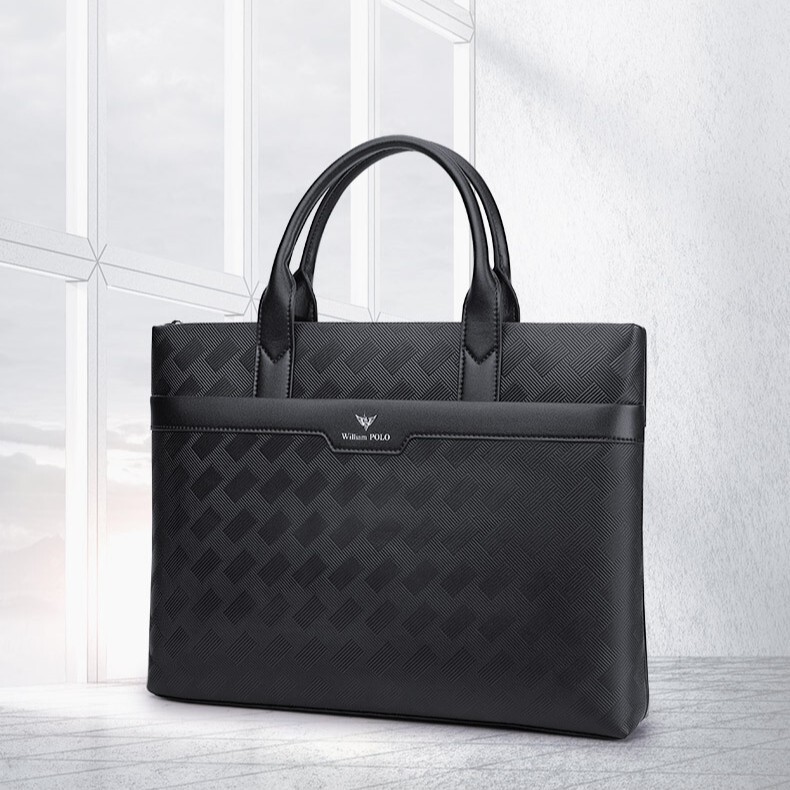 Emperor Paul Men's Briefcase High-End Genuine Leather New Business Cowhide Notebook Handbag Men's Bag Wholesale