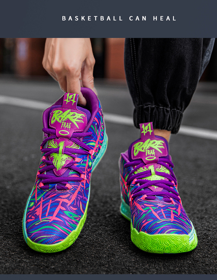 Three-ball Three-generation Bauer Basketball Shoes for Men and Women Anti-slip and Wear-resistant High-top Concrete Combat Cushioning Sports Shoes_voghion.com