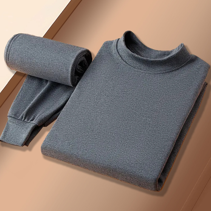 100% Cotton Thermal Underwear Set for Men and Women, Pure Cotton Sweater, Base Layer Sweater and Pants for Middle-Aged and Elderly