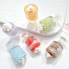 模擬食品おもちゃ三次元アイスクリームミルクティーカップ樹脂アクセサリー diy 手作りジュエリーボックスドールハウス車の装飾品