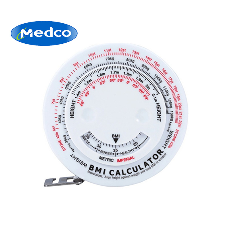 跨境专供BMI健康管理尺卷尺测高尺三围尺量衣卷尺尺子大圆身高尺