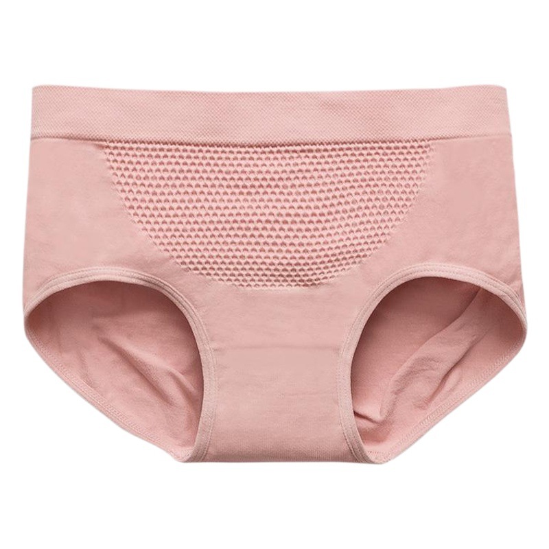 Ropa interior de panal de cintura elástica de media alta cintura para mujer Ropa interior de algodón sin costuras de masaje 3D japonés