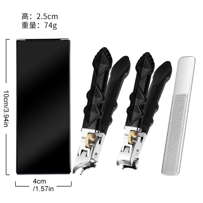 跨境新款大号指甲刀弯头剪厚硬脚趾甲大开口尖嘴修脚钳组合工具套|undefined