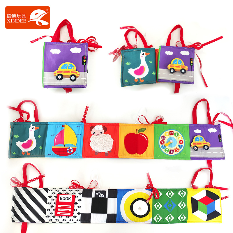 Cubierta de cama multifuncional transfronteriza Libro de la cubierta de la cama de bebé a prueba de desgarros tridimensional libro de tela animal juguetes prácticos