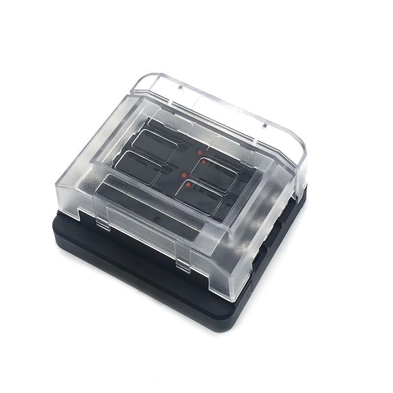 新款自由组盒6路保险丝盒单正极1进6出带灯保险盒螺丝款 MP